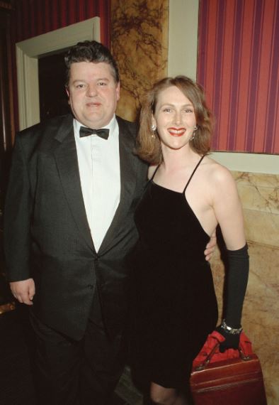 Rhona Gemmell and Robbie Colantre in black dresses